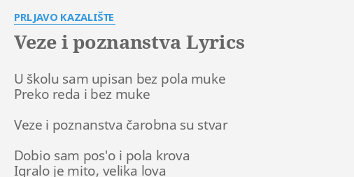 Veze i kazalište poznanstva prljavo Veze i
