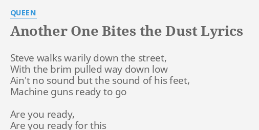 Queen - Another One Bites The Dust [Lyrics] 