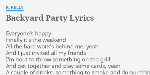 Backyard Party Lyrics