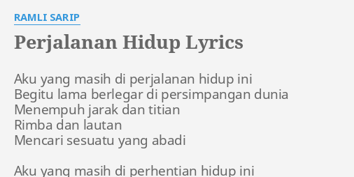 Ramli Sarip Bukan Kerana Nama Chord