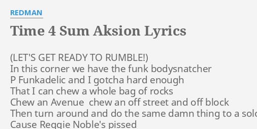 redman time 4 sum aksion lyrics