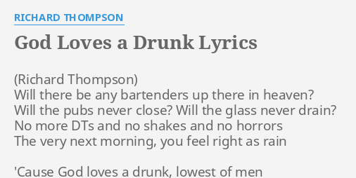 i get drunk and talk to god lyrics