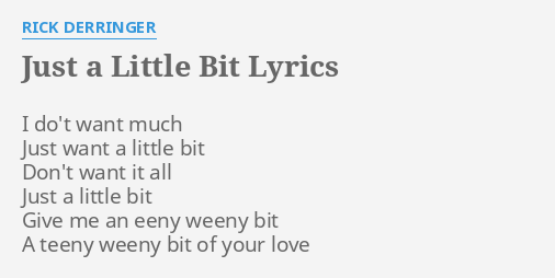 just a little.bit of my.life for you lyrics