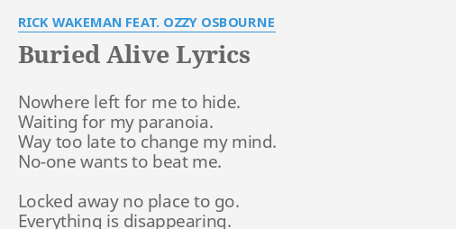 ozzy osbourne buried alive