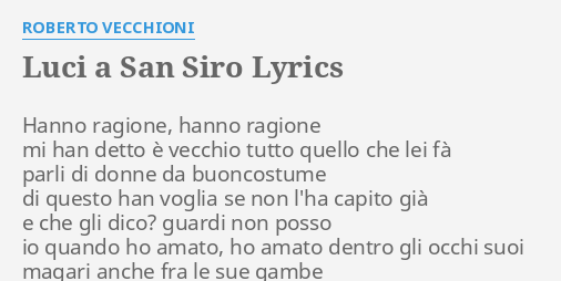 Piu Veloce Mi Manchi Testo Vecchioni