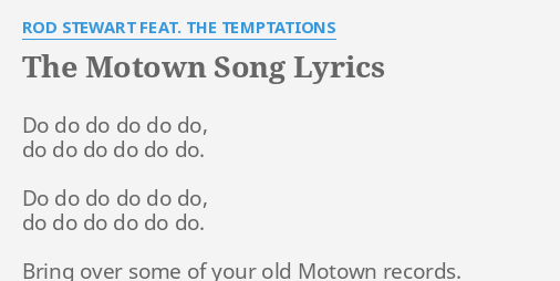 Motown lyrics