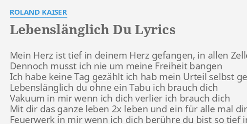 Text leben ich hab was ich zum brauch Songtext Ich