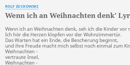 Rolf, wenn ich an Weihnachten denke: Eine Reise durch Erinnerung, Melancholie und die wahre Bedeutung der Festtage