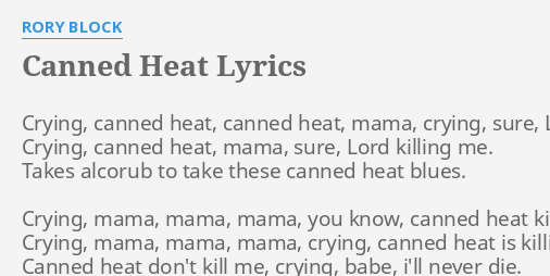 Canned Heat - Pulling Hair Blues Lyrics - wide 9