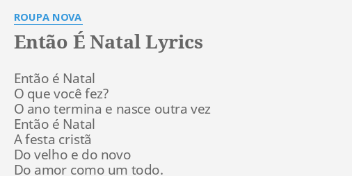 ENTÃO É NATAL