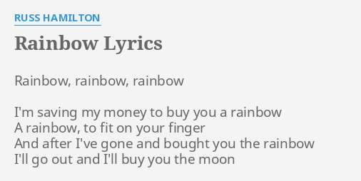 Rainbow lyrics