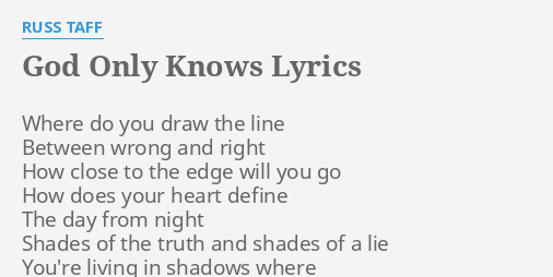 Song Lyrics God Only Knows