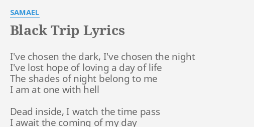 all black trip on it lyrics