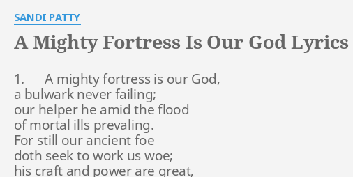 a mighty fortress is our god