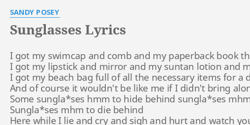 Sunglasses lyrics top