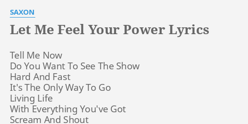 Your power lyrics