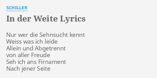 Get Nur wer die sehnsucht kennt weiss ich leide For Android Free