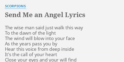 lyrics send me an angel