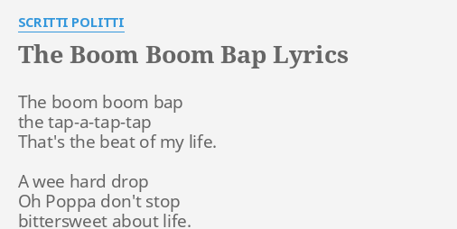 The Boom Boom Bap Lyrics By Scritti Politti The Boom Boom Bap