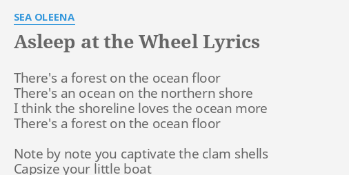 Asleep At The Wheel Lyrics By Sea Oleena There S A Forest On