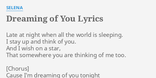 selena gomez dreaming of you lyrics