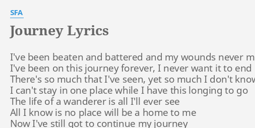 just not journey lyrics