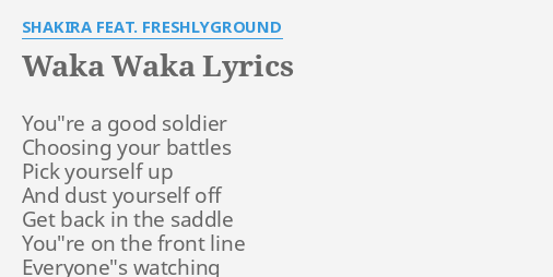 Wakawaka #song #lyrics Waka Waka Lyrics TikTok 52% OFF