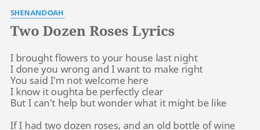 12 dozen roses lyrics