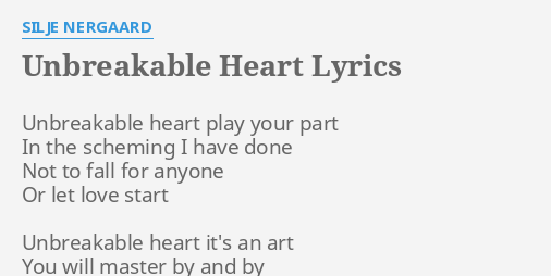 Love lyrics unbreakable Yong Bu