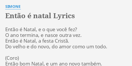 ENTÃO É NATAL
