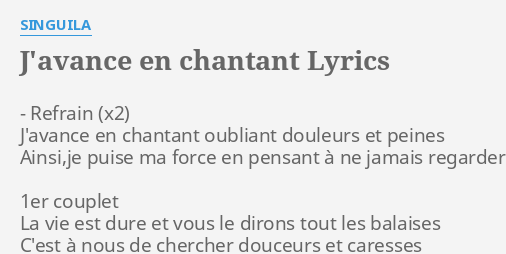 singuila javance en chantant