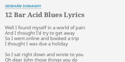 12 BAR ACID BLUES