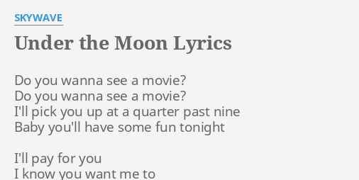 wandering under the moon lyrics