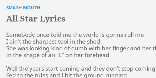 Smash Mouth – All Star Lyrics