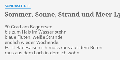 Sommer sonne strand meer gedicht