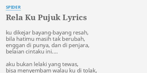 lirik lagu relaku pujuk