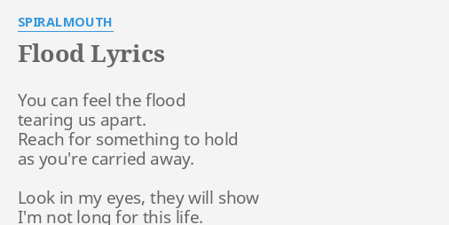 flood of pain lyrics