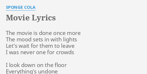 Spongecola Movie Lyrics
