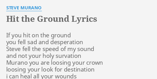 Lyrics on the ground Eskobar