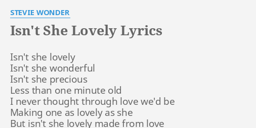 Isn't She Lovely Stevie Wonder (TRADUÇÃO) HD (Lyrics Video). 