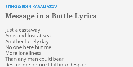 message in a bottle lyrics john mayer