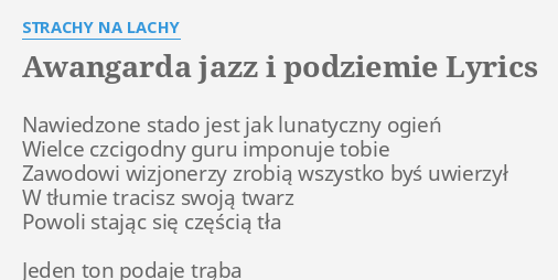 awangarda jazz i podziemie