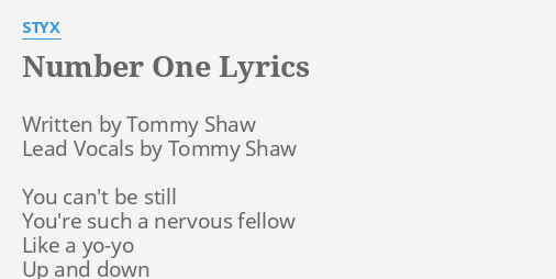 number one feat lena van woods lyrics