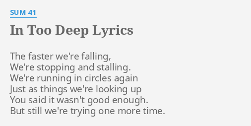 Sum 41's Lyrics