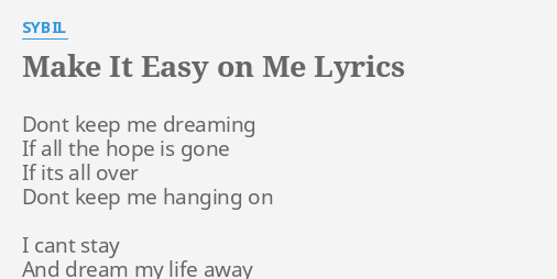 Easy on me lyrics