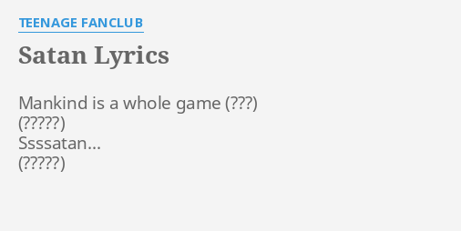 the arrows in the words of satan lyrics