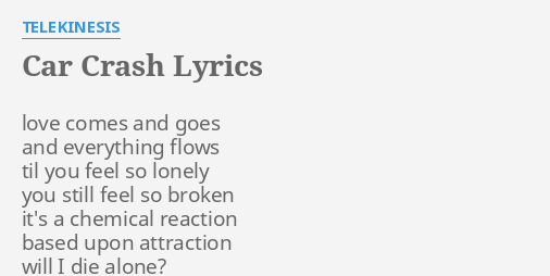 understanding in car crash lyrics