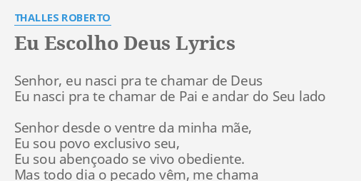 Deus Do Impossivel - Dios de Lo Imposible - Thalles Roberto - Letra