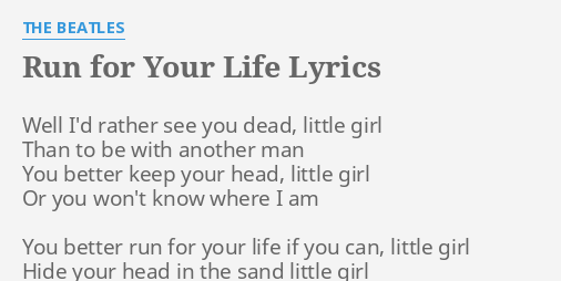 Life run for your Run for