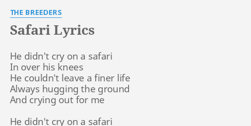 safari breeders lyrics